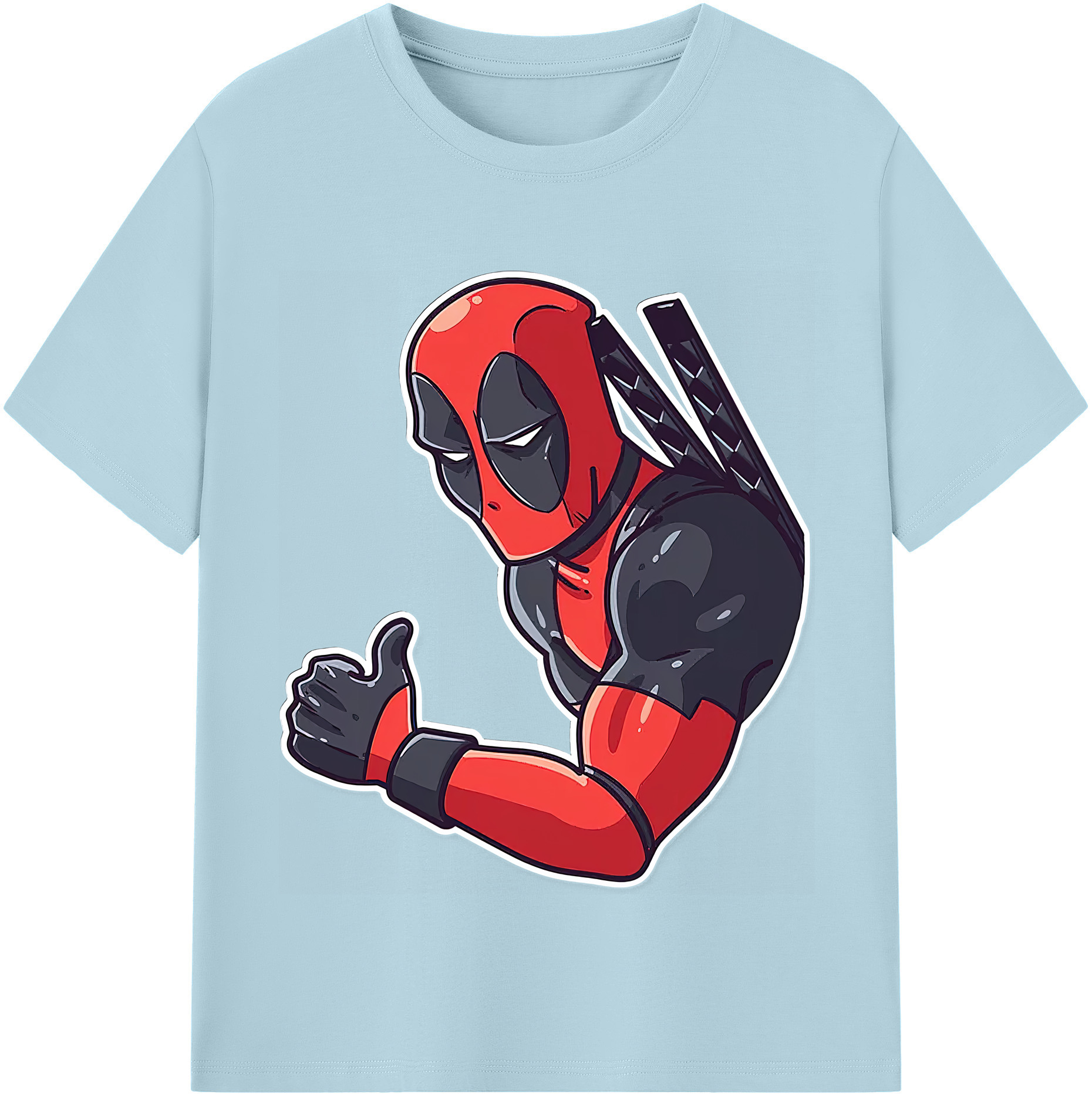 （画像用） Deadpool デッドプール 綿100％半袖Tシャツ（フロントプリント）